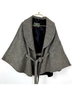 Mucros Weavers 100% Wool Belted Wrap/Cape One Size Fits Most